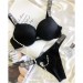 Черный гладкий комплект Victoria's Secret чашка 75B. Код: С55